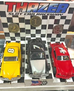 1-24 slot car racing Sounth Bend IL Thazer Raceway